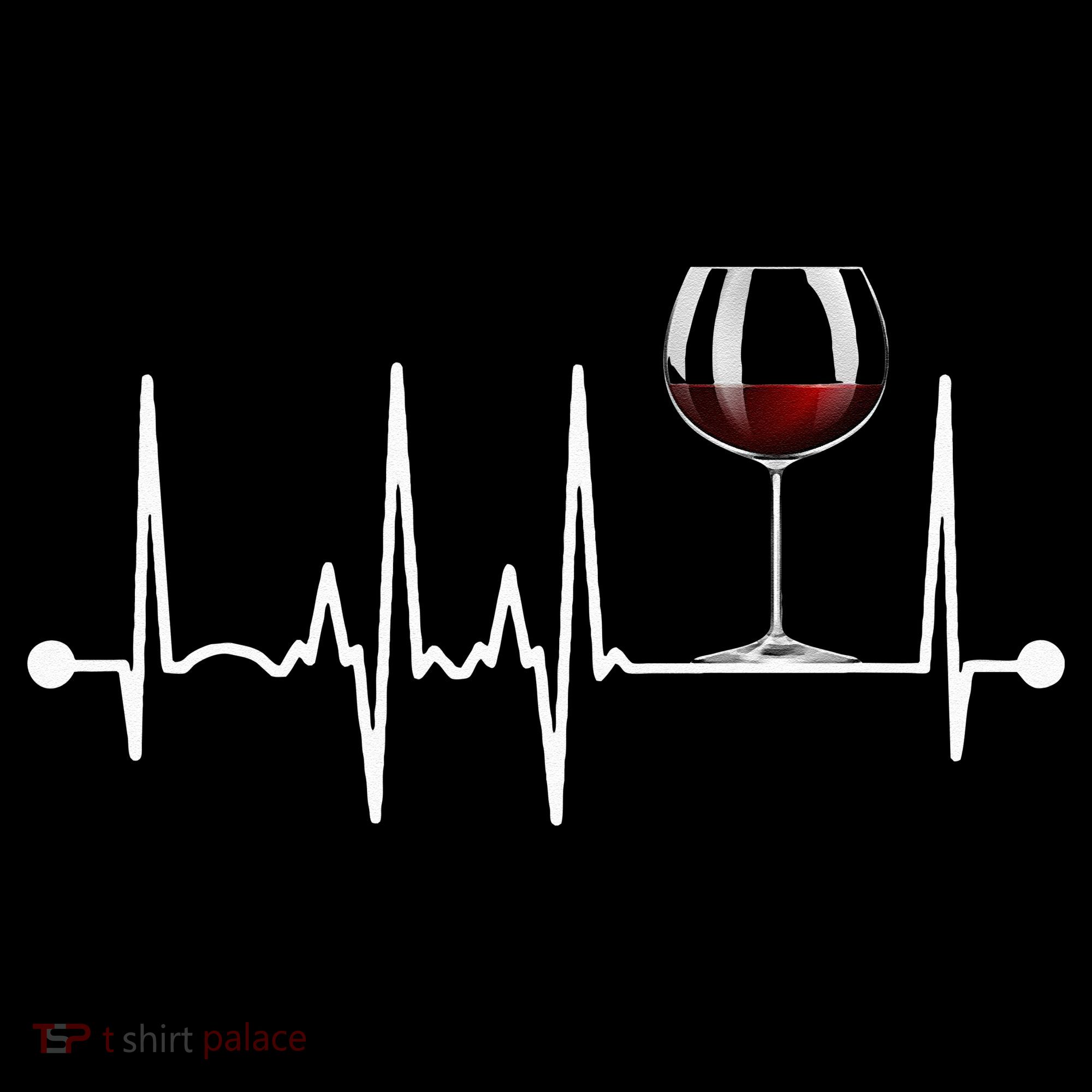Wine Heartbeat Wine Drinker Lover Tasting Gift Wine Glass Women's Hoodie