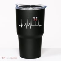 Wine Heartbeat Wine Drinker Lover Tasting Gift Wine Glass Tumbler thumb 0
