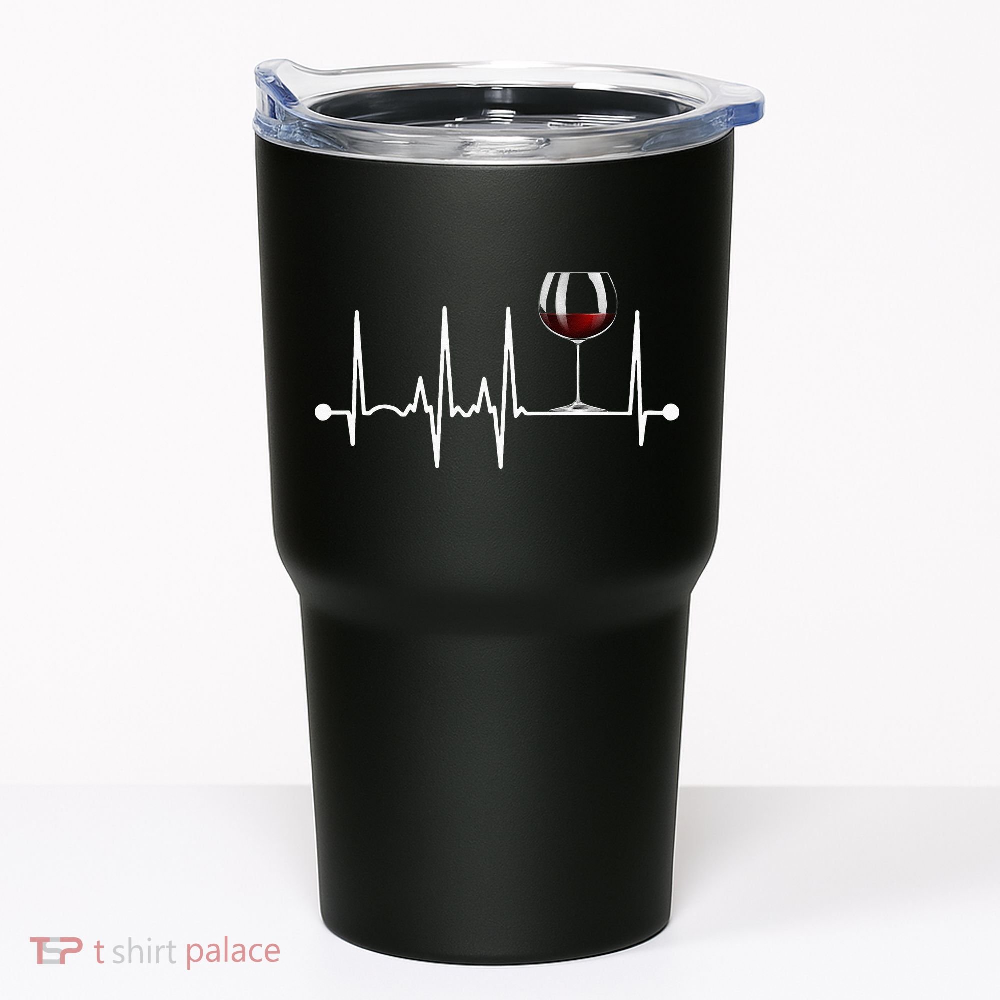 Wine Heartbeat Wine Drinker Lover Tasting Gift Wine Glass Tumbler