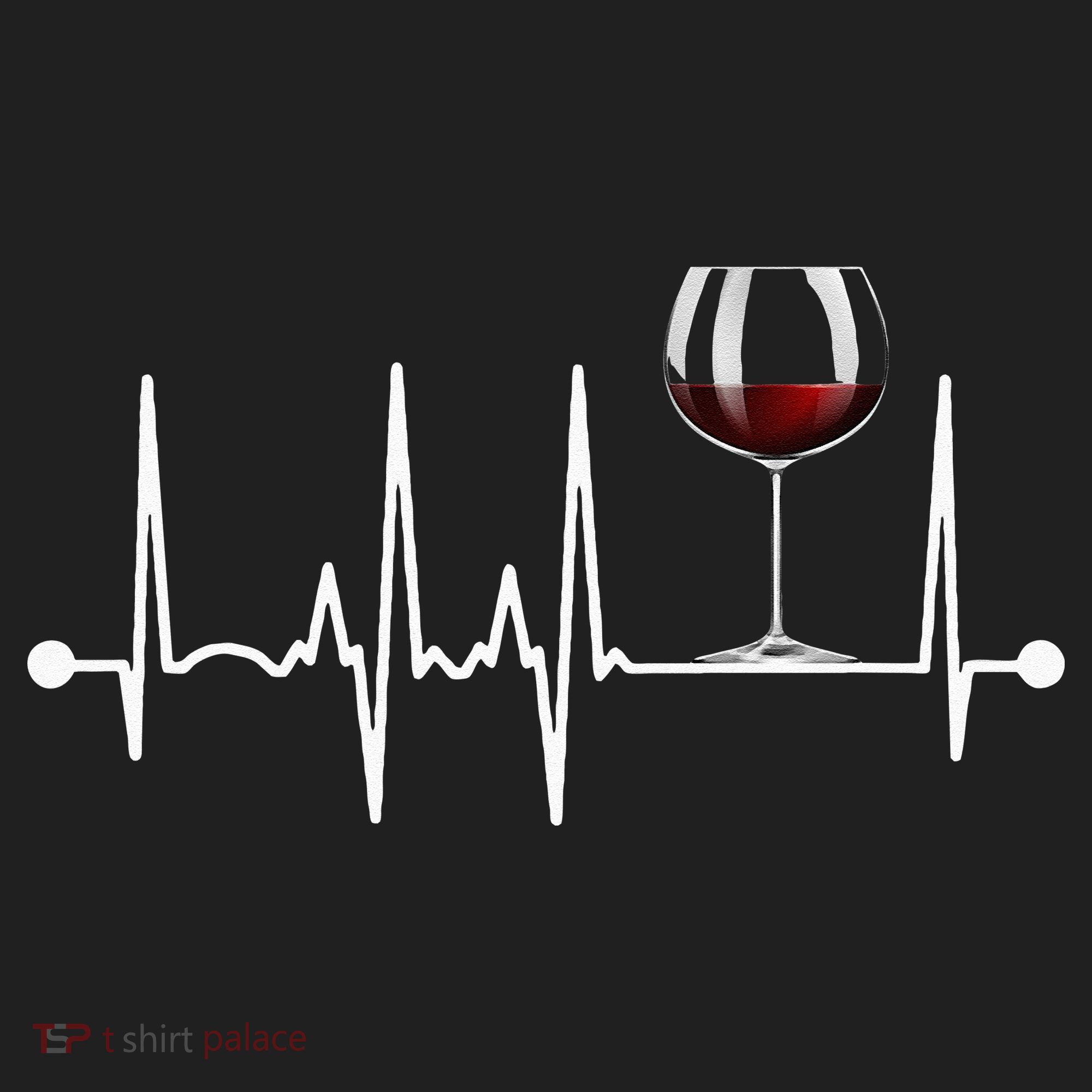 Wine Heartbeat Wine Drinker Lover Tasting Gift Wine Glass Tumbler