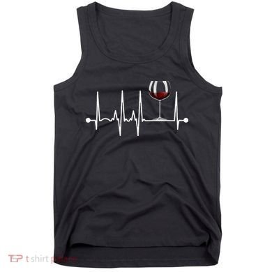Wine Heartbeat Wine Drinker Lover Tasting Gift Wine Glass Tank Top