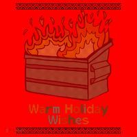Warm Holiday Wishes Trash Can Flame Ugly Christmas Santa Hat thumb 1
