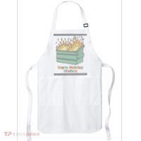Warm Holiday Wishes Trash Can Flame Ugly Christmas Apron thumb 0