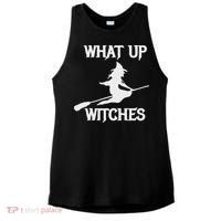 Witch Halloween What Up Witches With A Broomstick Ladies PosiCharge Tri-Blend Wicking Tank thumb 0