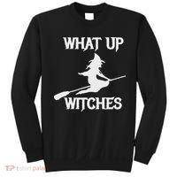 Witch Halloween What Up Witches With A Broomstick Sweatshirt thumb 0