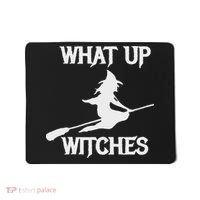 Witch Halloween What Up Witches With A Broomstick Mousepad thumb 0