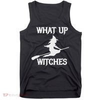 Witch Halloween What Up Witches With A Broomstick Tank Top thumb 0