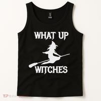 Witch Halloween What Up Witches With A Broomstick Tank Top thumb 2