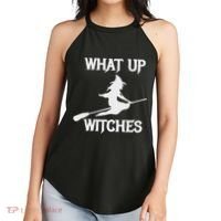 Witch Halloween What Up Witches With A Broomstick Women's Perfect Tri Rocker Tank thumb 2
