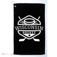 Wisconsin Hockey Golf Towel thumb 0