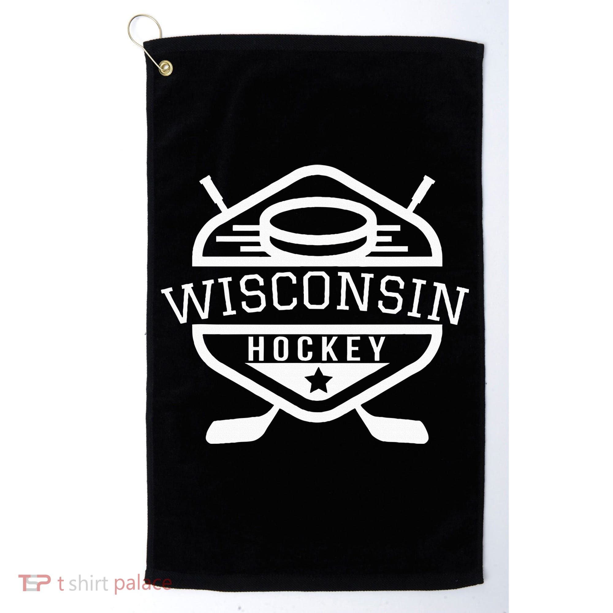 Wisconsin Hockey Golf Towel