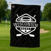 Wisconsin Hockey Golf Towel thumb 1