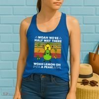 WeRe Half Way There Woah Summer Lemon On A Pear Happy Women's Tank Top thumb 2