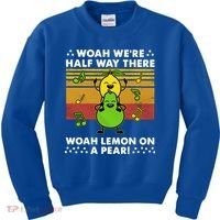 WeRe Half Way There Woah Summer Lemon On A Pear Happy Kids Sweatshirt thumb 0