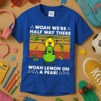 WeRe Half Way There Woah Summer Lemon On A Pear Happy Kids T-Shirt thumb 3