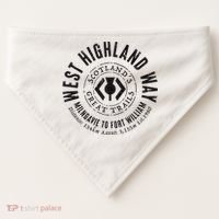 West Highland Way Scotland Great Hikes USA-Made Doggie Bandana thumb 0