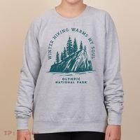 Winter Hiking Warms My Soul Washington State Women's Sweatshirt thumb 0