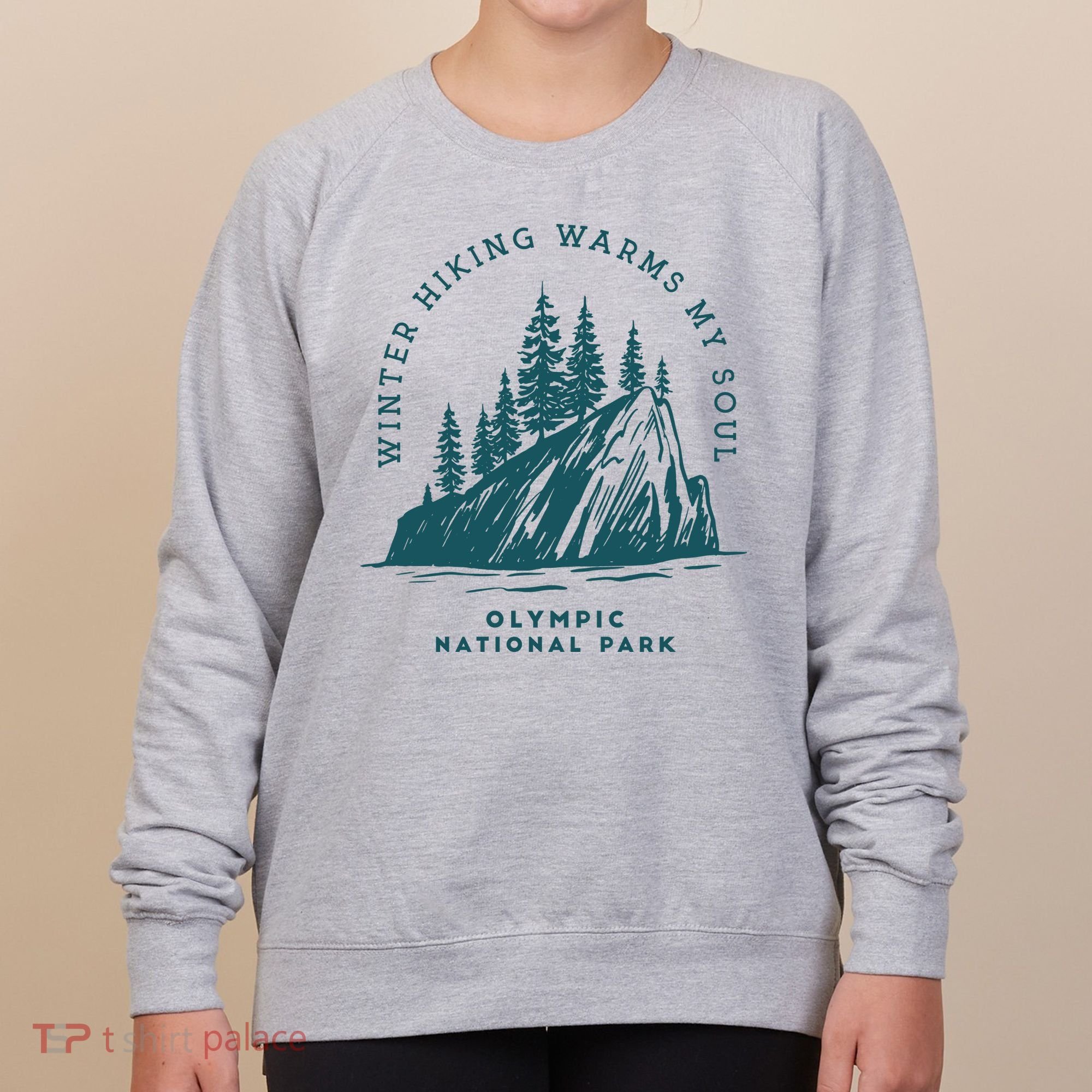 Winter Hiking Warms My Soul Washington State Women's Sweatshirt