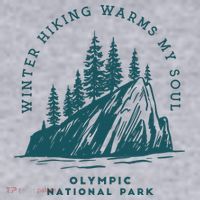 Winter Hiking Warms My Soul Washington State Women's Sweatshirt thumb 2