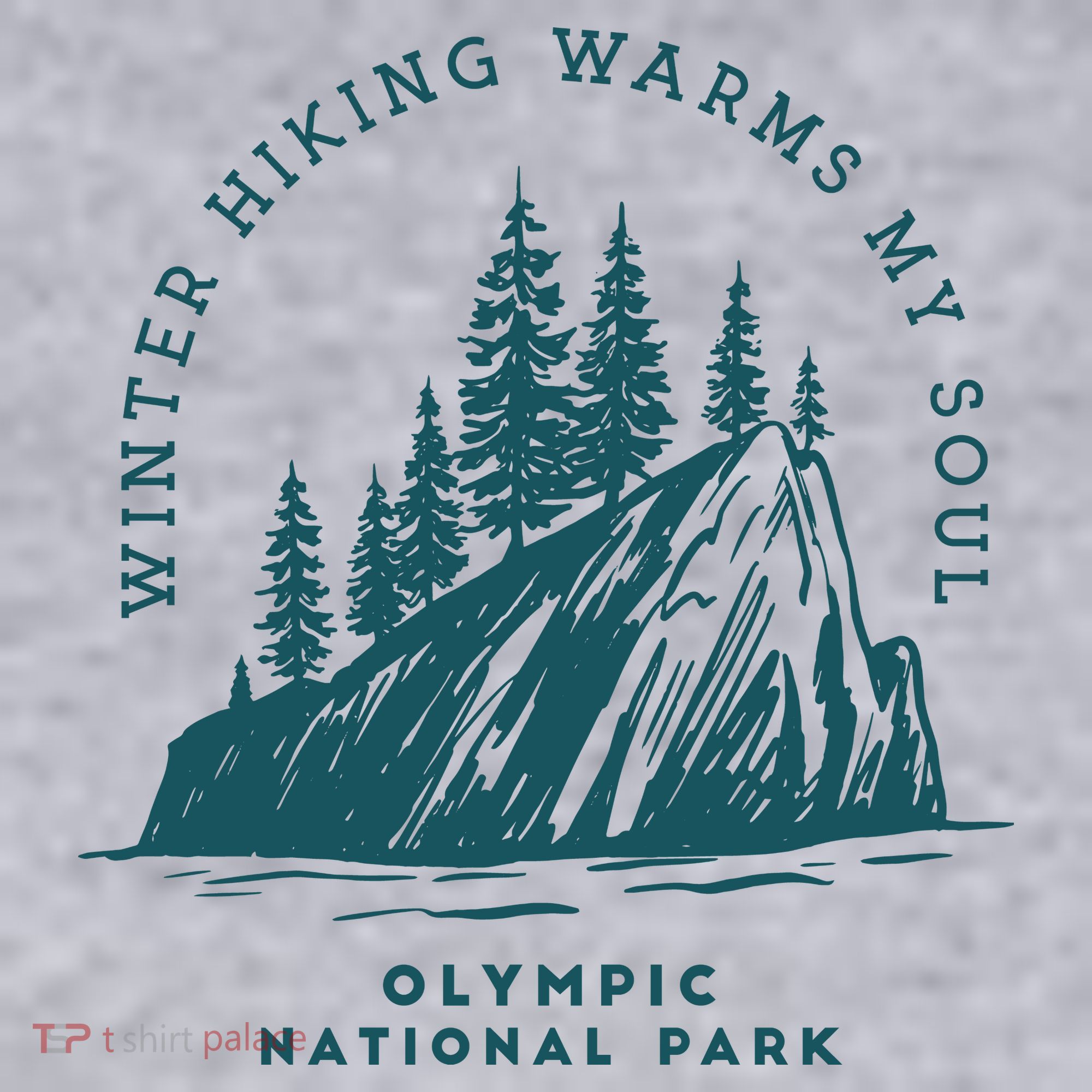 Winter Hiking Warms My Soul Washington State Women's Sweatshirt