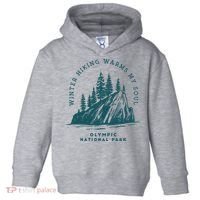 Winter Hiking Warms My Soul Washington State Toddler Hoodie thumb 0