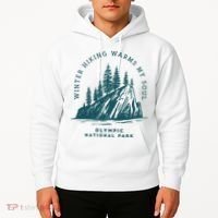Winter Hiking Warms My Soul Washington State Hoodie thumb 2