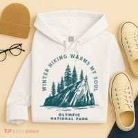 Winter Hiking Warms My Soul Washington State Hoodie thumb 4
