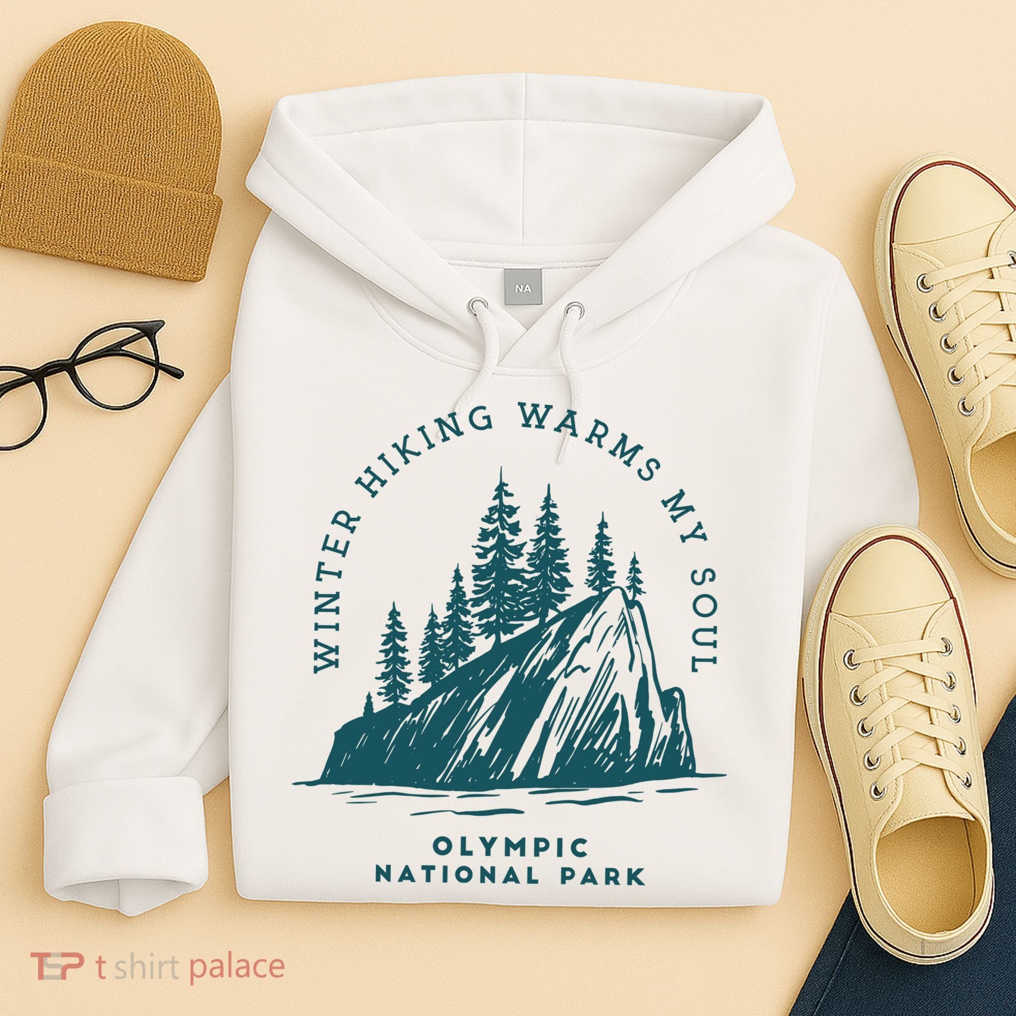 Winter Hiking Warms My Soul Washington State Hoodie