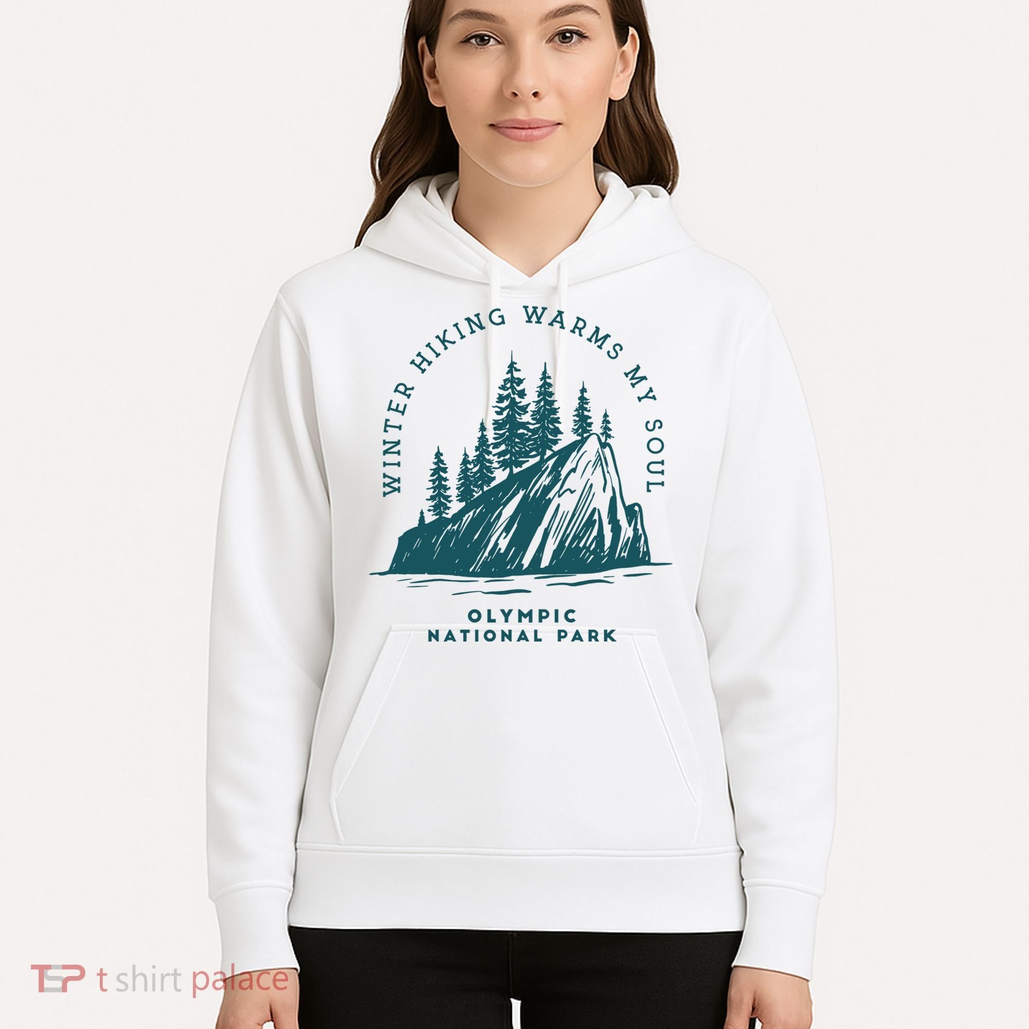 Winter Hiking Warms My Soul Washington State Hoodie