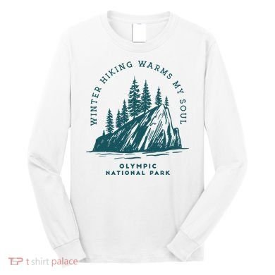 Winter Hiking Warms My Soul Washington State Long Sleeve Shirt