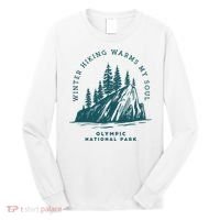 Winter Hiking Warms My Soul Washington State Long Sleeve Shirt thumb 0