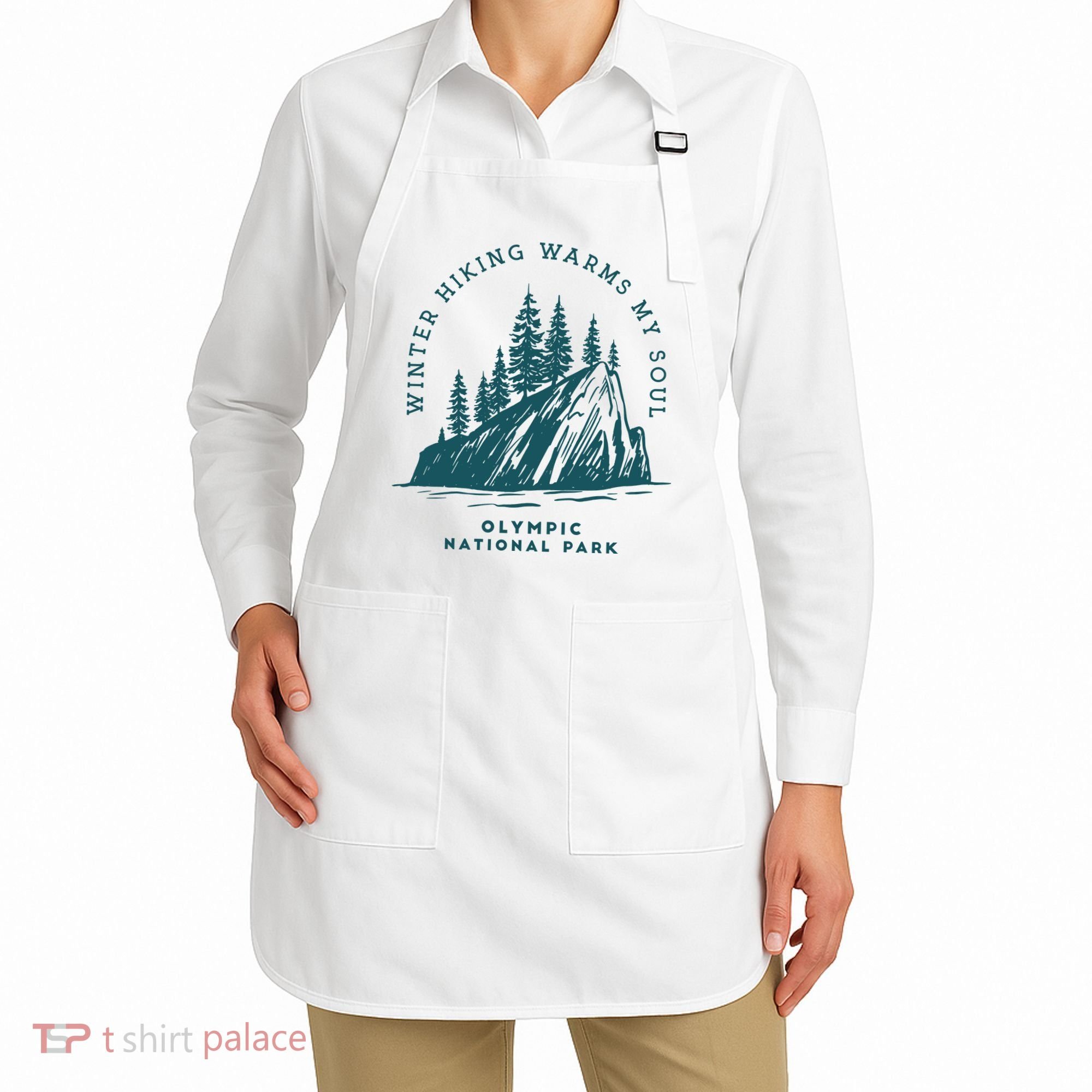 Winter Hiking Warms My Soul Washington State Apron