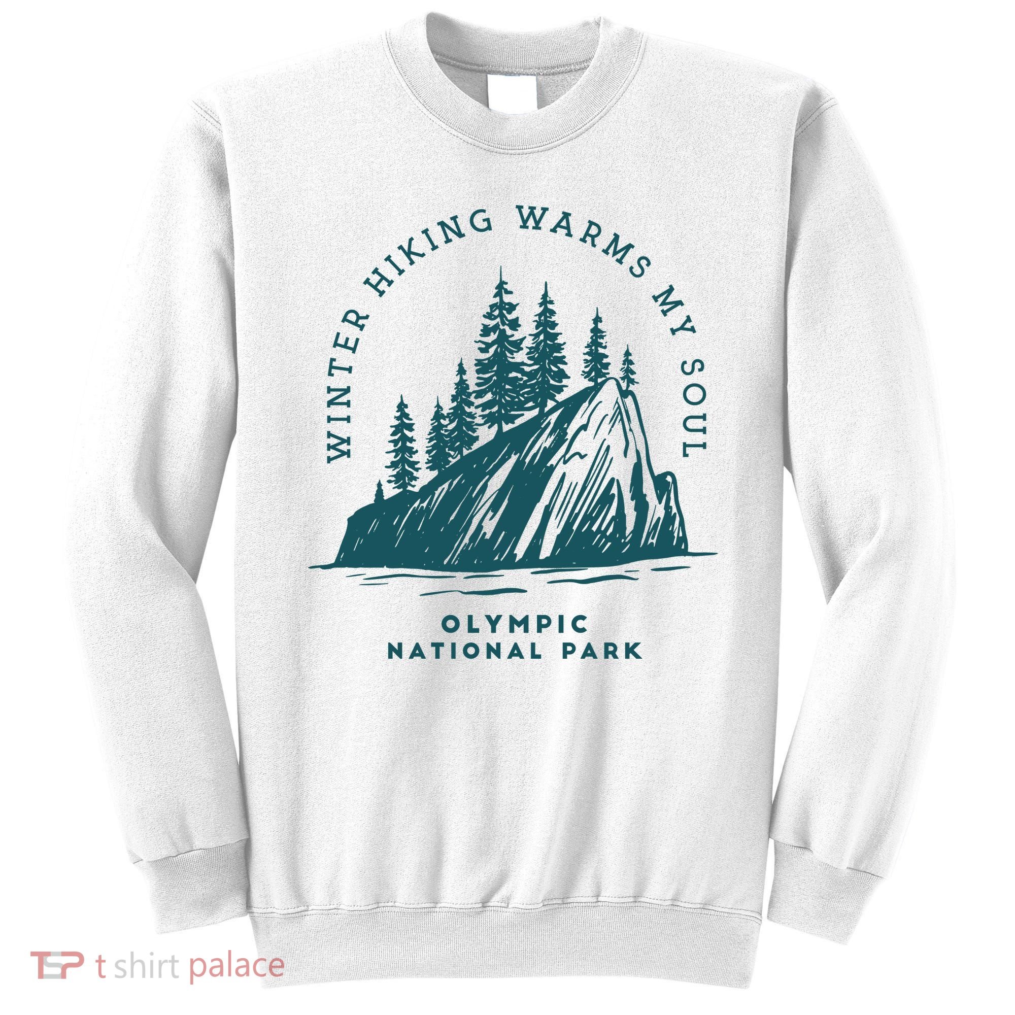 Winter Hiking Warms My Soul Washington State Sweatshirt