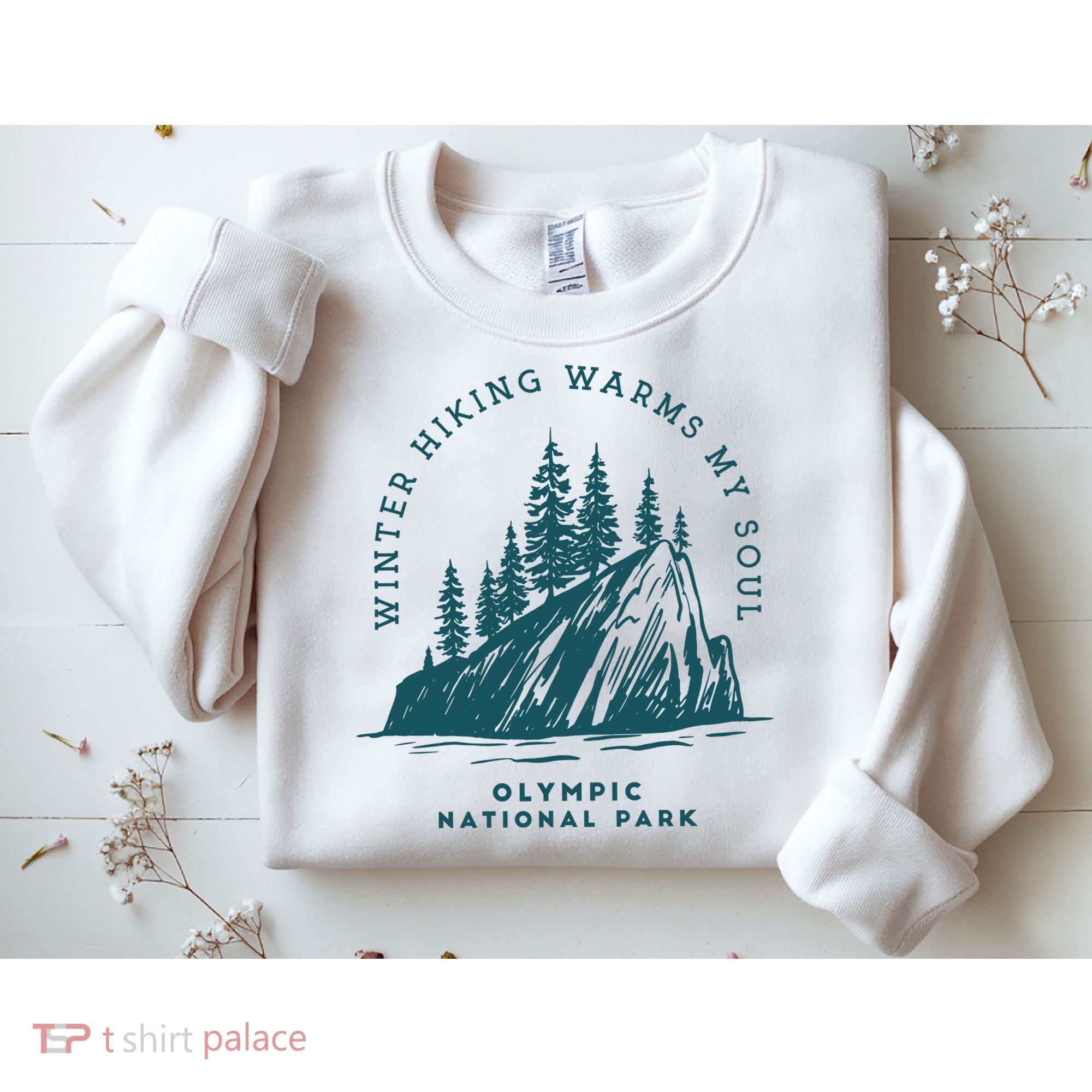 Winter Hiking Warms My Soul Washington State Sweatshirt
