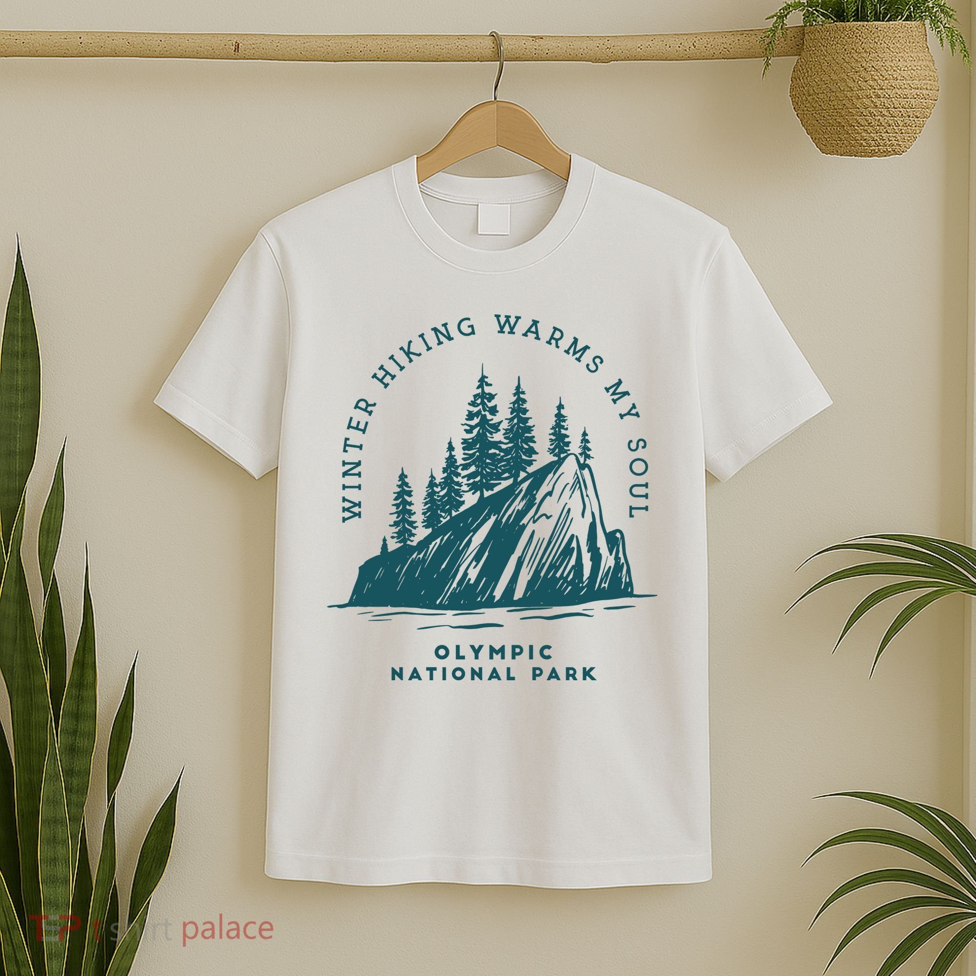 Winter Hiking Warms My Soul Washington State T-Shirt