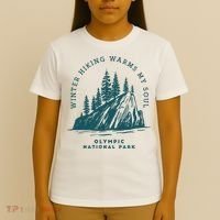 Winter Hiking Warms My Soul Washington State T-Shirt thumb 4