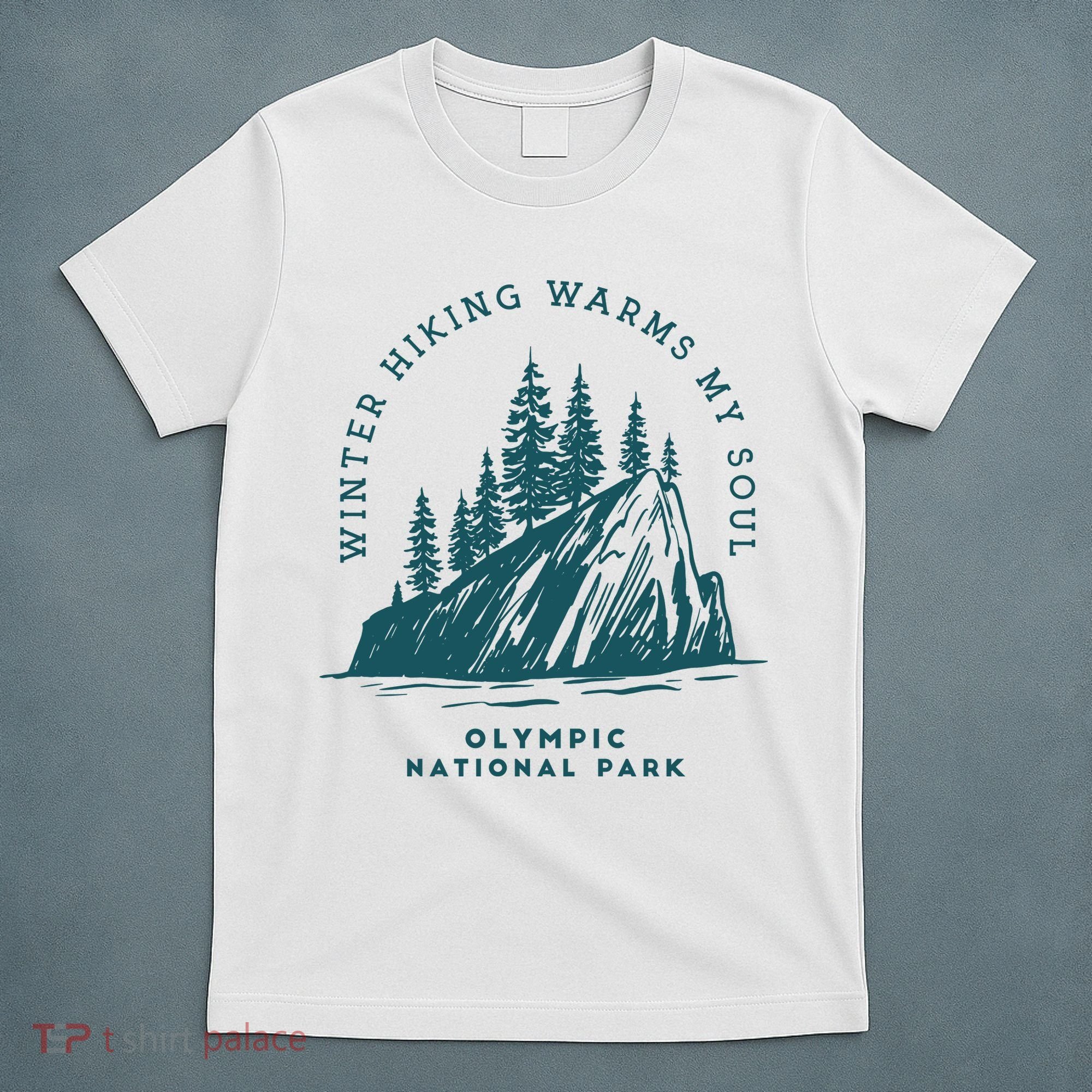 Winter Hiking Warms My Soul Washington State T-Shirt
