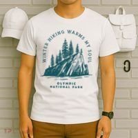 Winter Hiking Warms My Soul Washington State T-Shirt thumb 6