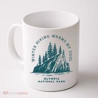 Winter Hiking Warms My Soul Washington State Coffee Mug thumb 0