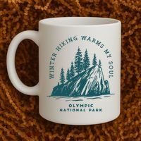 Winter Hiking Warms My Soul Washington State Coffee Mug thumb 2