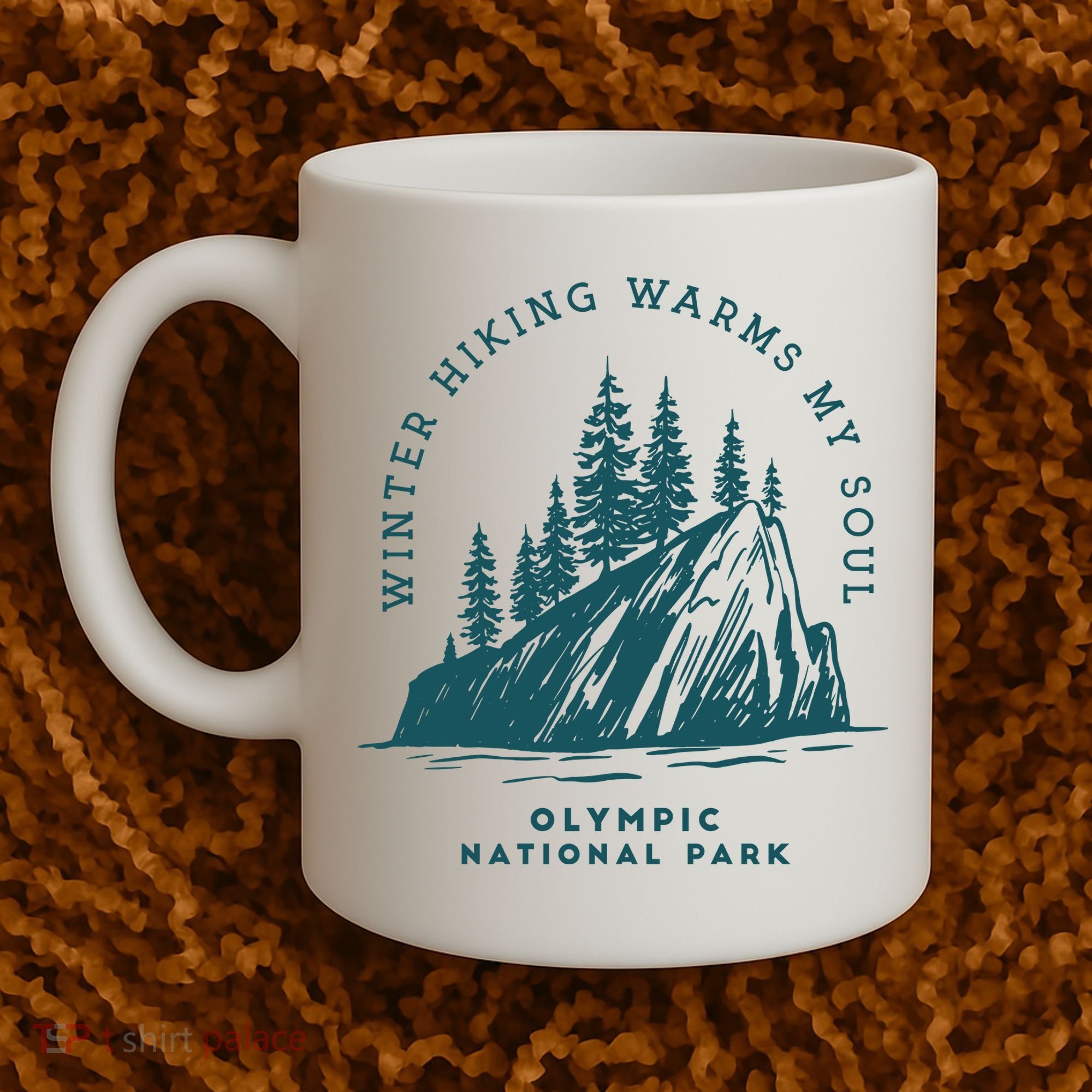 Winter Hiking Warms My Soul Washington State Coffee Mug