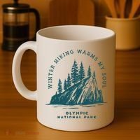 Winter Hiking Warms My Soul Washington State Coffee Mug thumb 4