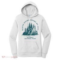 Winter Hiking Warms My Soul Washington State Women's Hoodie thumb 0