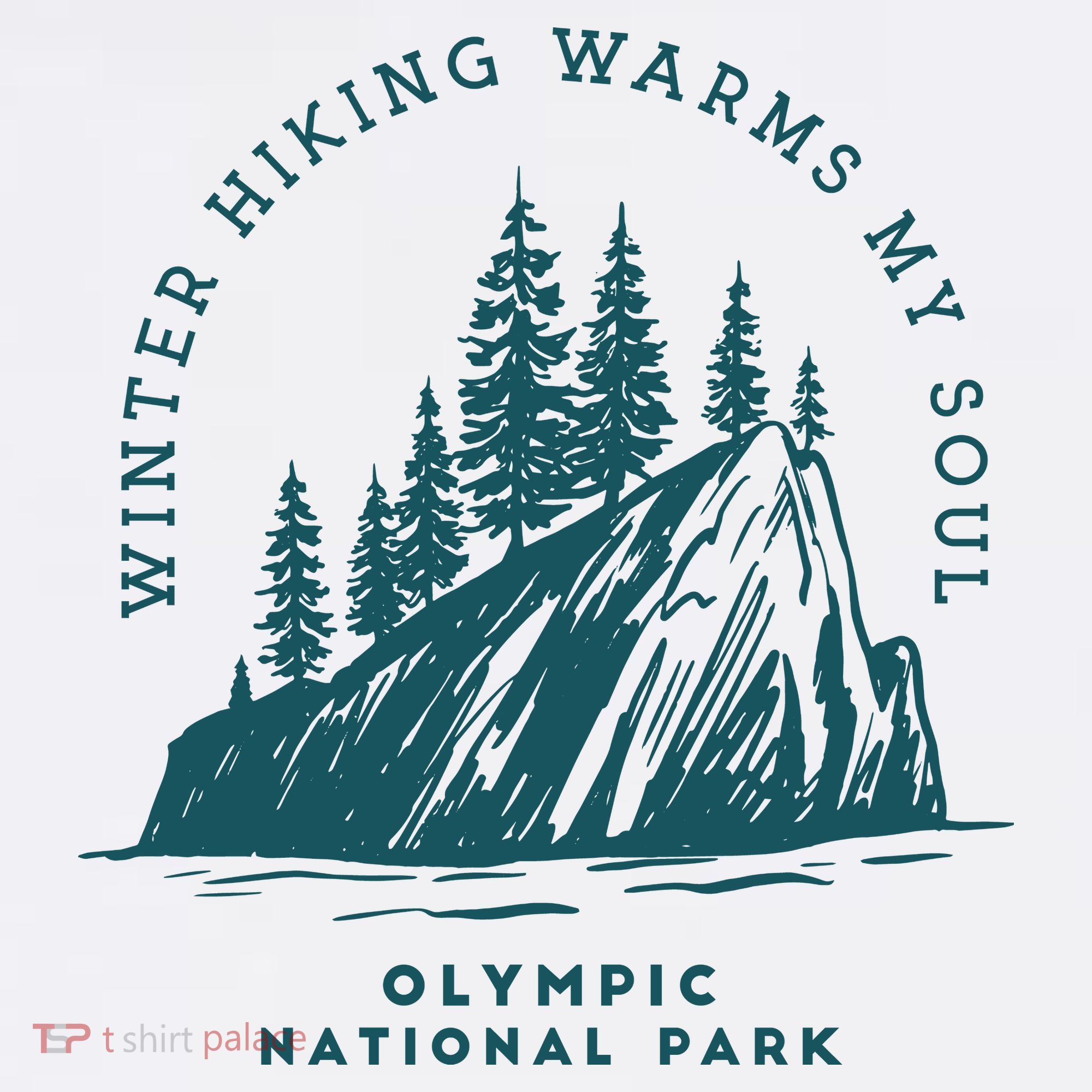 Winter Hiking Warms My Soul Washington State Women's Hoodie