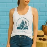 Winter Hiking Warms My Soul Washington State Women's Tank Top thumb 2