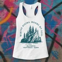 Winter Hiking Warms My Soul Washington State Women's Tank Top thumb 3