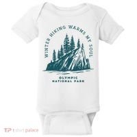 Winter Hiking Warms My Soul Washington State Baby Bodysuit thumb 0