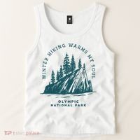 Winter Hiking Warms My Soul Washington State Tank Top thumb 2