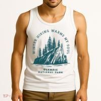 Winter Hiking Warms My Soul Washington State Tank Top thumb 3