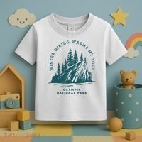 Winter Hiking Warms My Soul Washington State Toddler T-Shirt thumb 3
